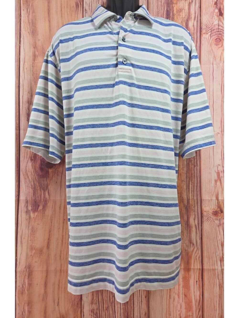 FootJoy Mens Striped Polo Shirt XL Multicolor Sonterra Golf Course